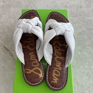 Sam Edelman Garson White Leather size 7 Sandals